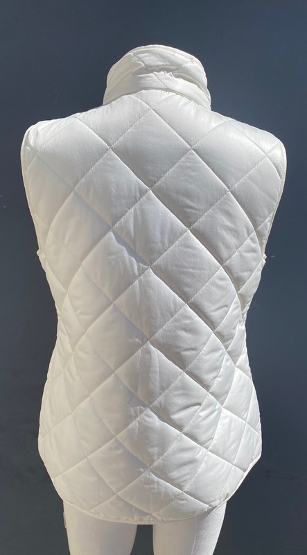 Kate Spade Women's Sleeveless Stand Collar Cream Vest Size Medium-$ 208