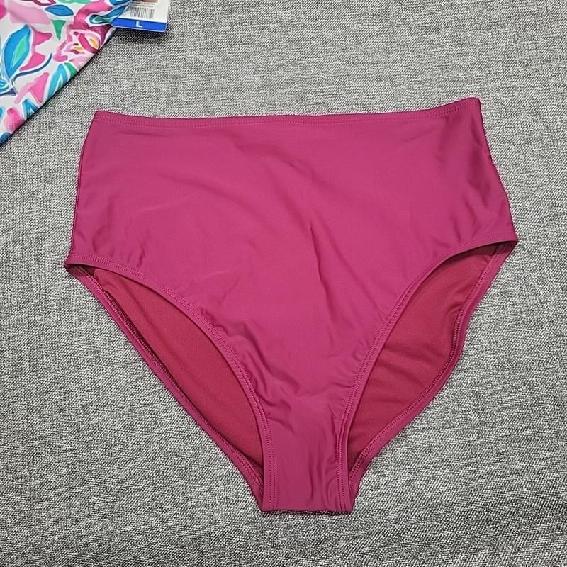 Kathy Ireland Womens 2 Piece Set Swimsuit Printed Tankini W Briefs Large Size