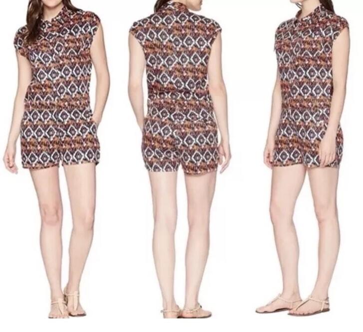 Kavu Women Size 2 XXS Freeland Desert Paint Southwestern Print Sleeveless Romper