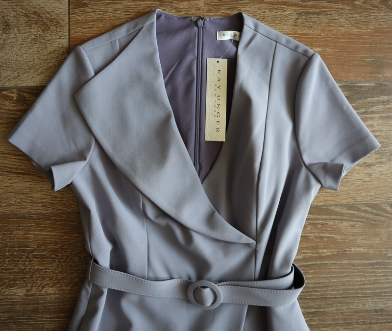 Kay Unger Women's Sz 6 Lilac Purple Ezra Walk Thru Jumpsuit $328