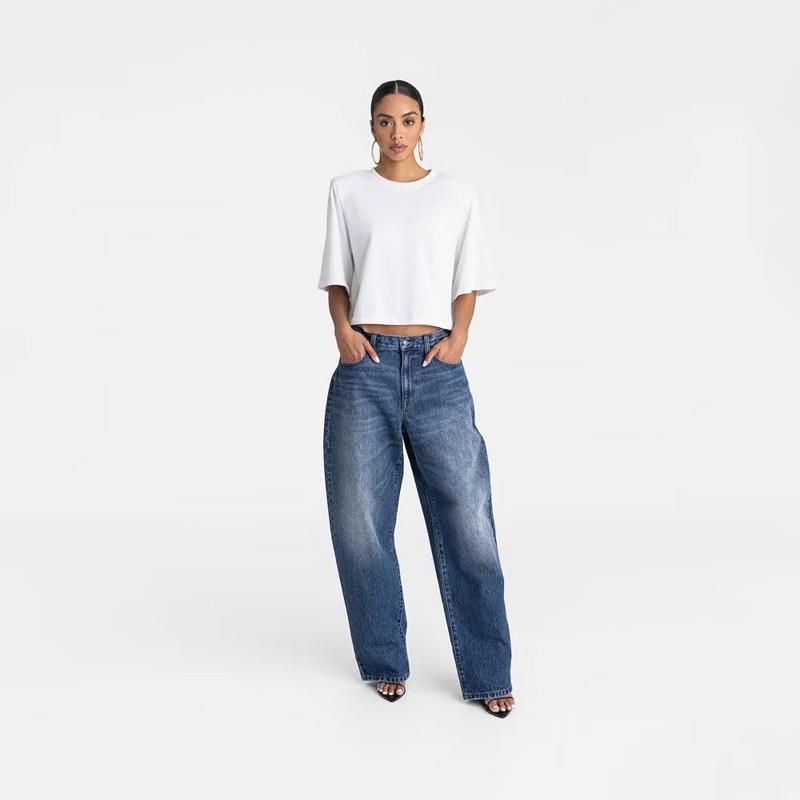 KBB By KAHLANA Women's Mid-Rise Wide Leg 'The Kahlana Jean' - Dark