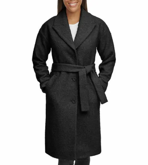 Kenneth Cole New York Women's Boucle Wrap Coat A6B8