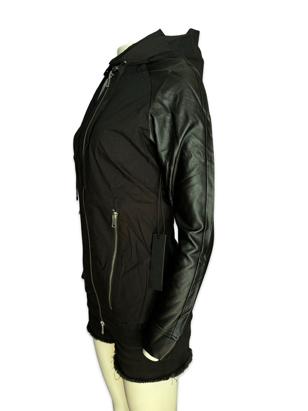 Kill City Vegan Leather Motorcycle Gothic Punk Biker Moto Band Jacket Hoodie