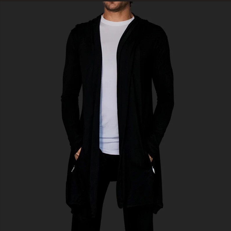 Kimono Robe S Hoodie Black Unisex Bamboo Ultra Soft Luxury SOLEONE