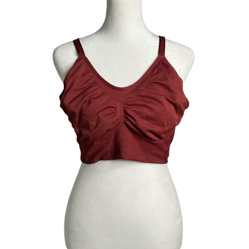 Kindred Bravely Davy Piper Seamless Bra Burgundy Comfort Stretch Bralette XXL