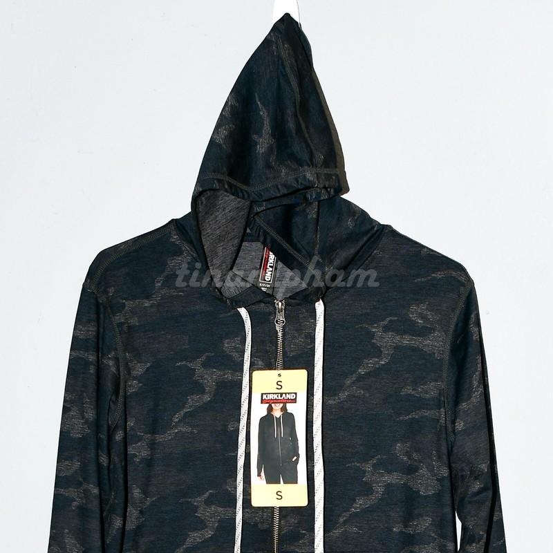 Kirkland Signature Ladies Lightweight Full Zip Jacket In Blue Camo Pink