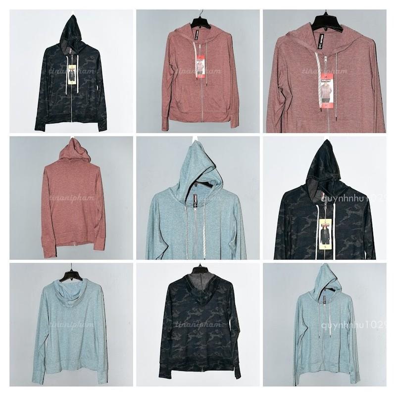 Kirkland Signature Ladies Lightweight Full Zip Jacket in blue camo pink