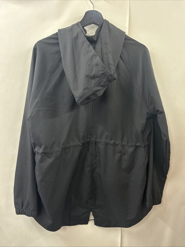 Kirkland Womens Anorak Black Windbreaker Hooded Full Zip Jacket Medium