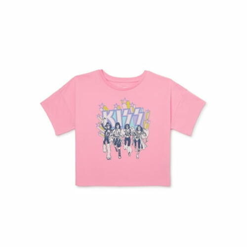 KISS Girls Graphic T-Shirt Pink Large