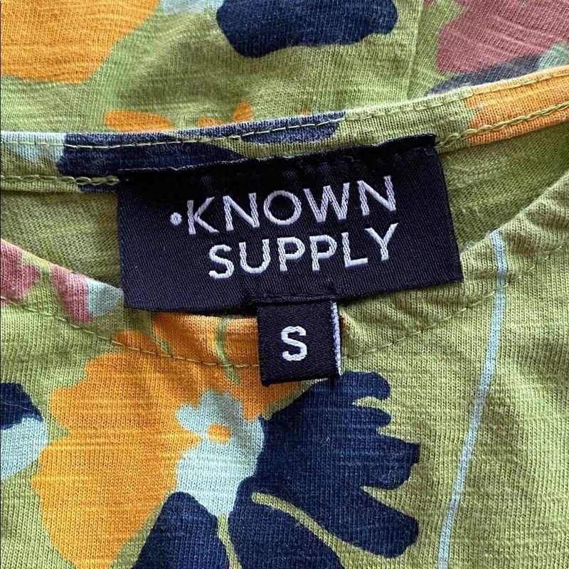 Known Supply Ivy Romper Martini Olive Floral Adjustable Straps Size Small