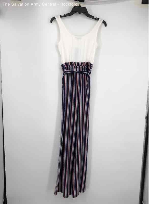 Kohl's As U Wish Womens Multicolor Striped Waist Belt One-Piece Jumpsuit Size S