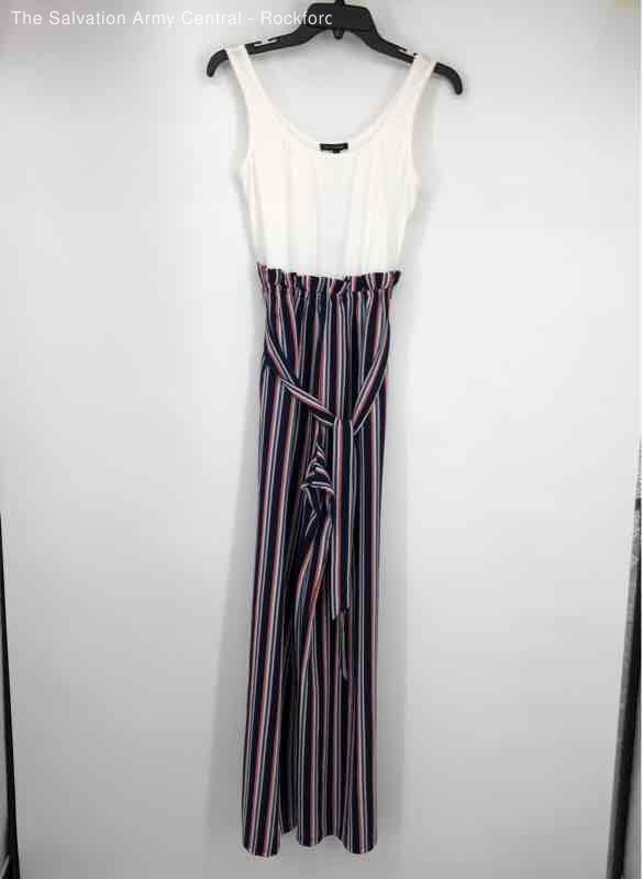 Kohl's As U Wish Womens Multicolor Striped Waist Belt One-Piece Jumpsuit Size S
