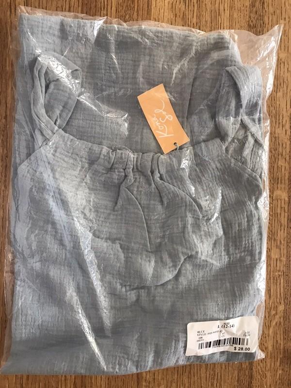KONA SOL PASTEL BLUE 100% COTTON GAUZE MIDI SUNDRESS COVER-UP DRESS