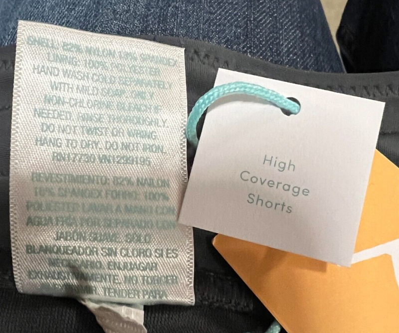 Kona Sol Womens High Coverage Swim Shorts Drawstring Pocket Gray Pick Size SMLXL