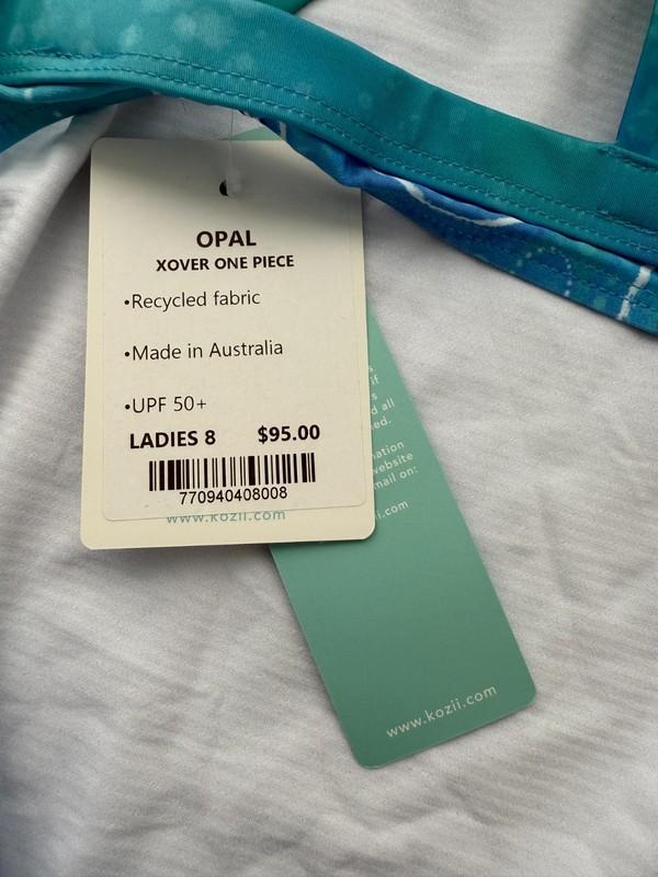 Kozii Women's Opal Xover One-Piece Swimmers Size 8 BNWT RRP $95