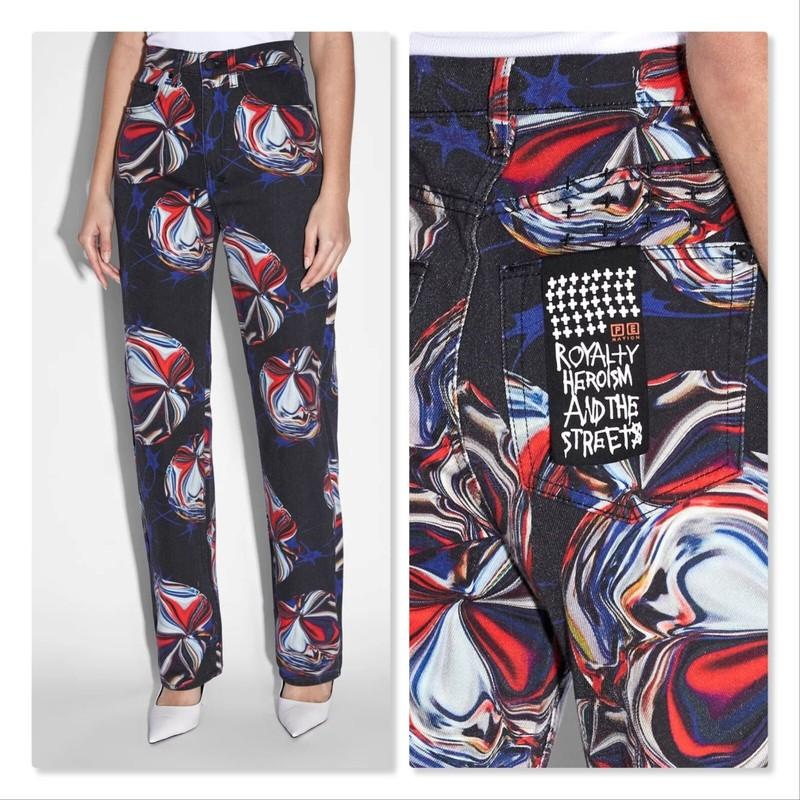 KSUBI x P.E NATION Womens US 24 or 6 Playback Warped Jeans NEW RRP$239.95