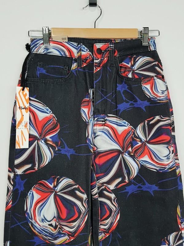 KSUBI X P.E NATION Womens US 25 Or 7 Playback Warped Jeans NEW RRP$239.95