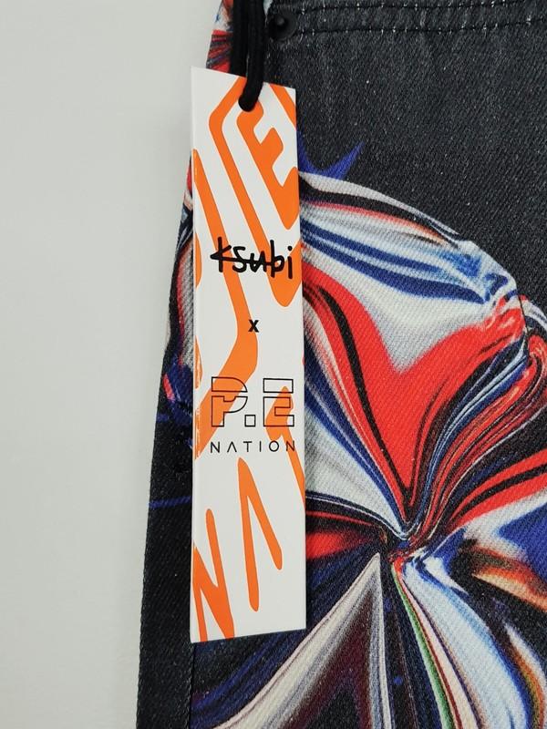 KSUBI X P.E NATION Womens US 25 Or 7 Playback Warped Jeans NEW RRP$239.95