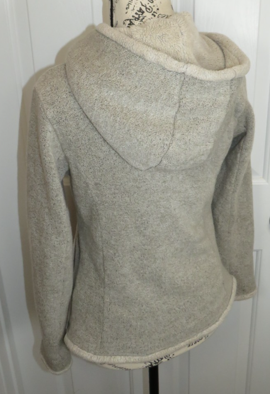 KUHL Alfpaca Jacket Women’s Small Gray Sherpa Fleece Hooded Full Zip Gorpcore