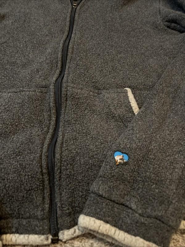 Kuhl Alpaca Fleece Gray Hooded Full Zip Jacket Size Medium Excellent Used