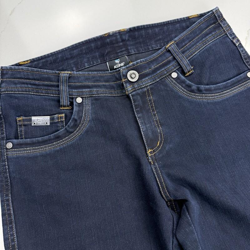 Kuhl Jeans Womens 6 Reg Blue Dark Wash Straight Leg Stretch Drawstring Outdoors