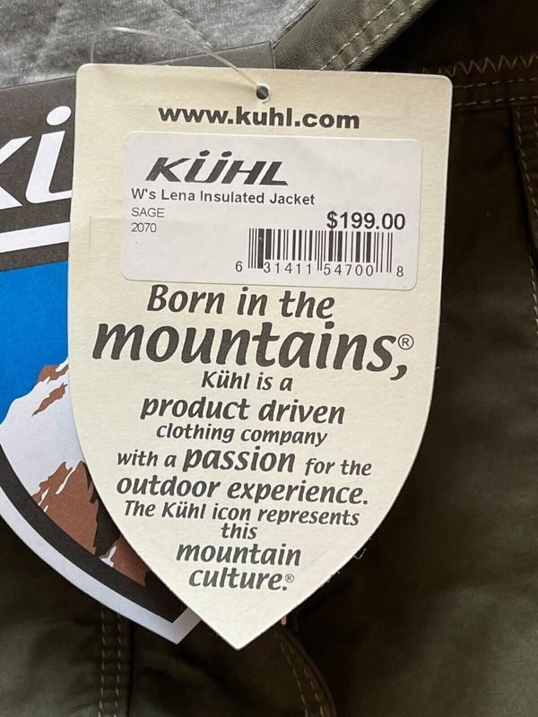 Kuhl Women's Lena Insulated Jacket- SAGE- Size M (HOT SALE )