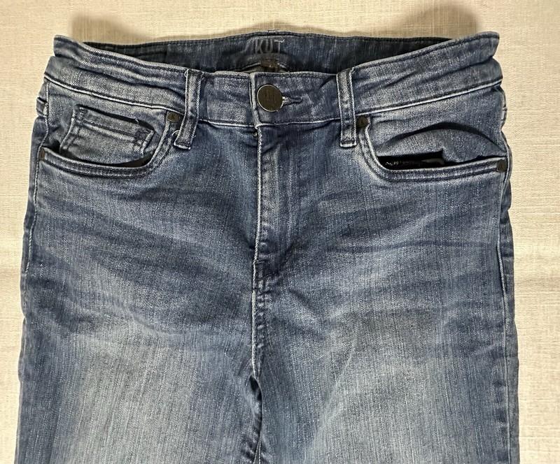 Kut From The Kloth Size 6 High Rise Toothpick Skinny Blue Jeans L30”