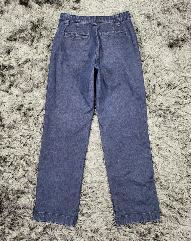 L.L. Bean Jeans Women's 4 Blue Denim Cotton Classic Fit Straight Leg Zip-Fly