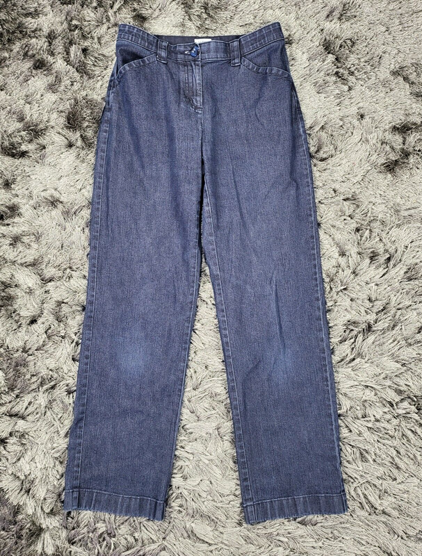 L.L. Bean Jeans Women's 4 Blue Denim Cotton Classic Fit Straight Leg Zip-Fly