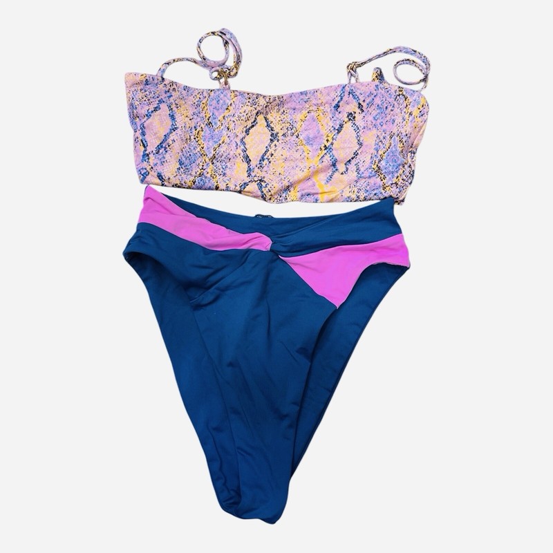 L Space Women’s Bikini Set Size XS Purple Adjustable Top Made In USA
