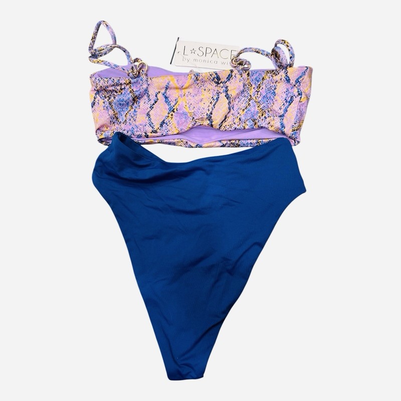 L Space Women’s Bikini Set Size XS Purple Adjustable Top Made In USA