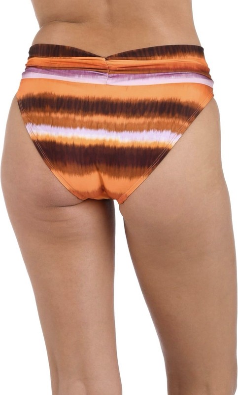 La Blanca Women's Shirred Band Hipster Swimsuit Top&Bottom Sz 10