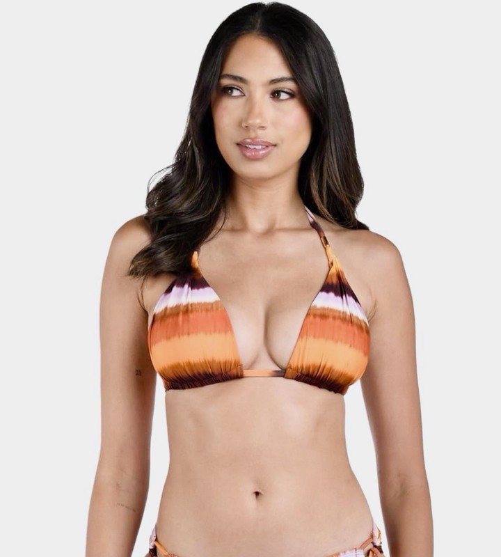 La Blanca Women's Shirred Band Hipster Swimsuit Top&Bottom Sz 10