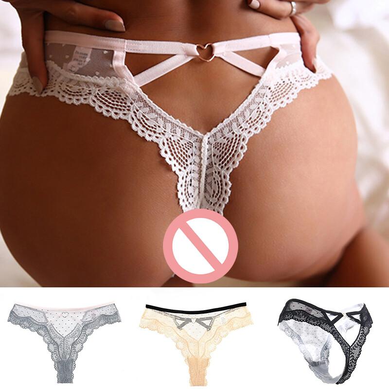 Lace Panties Women Heart Hollow Thong Seamless G-String Underwear Lingerie US