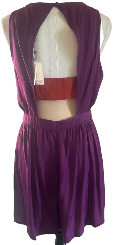 LADAKH Playsuit Size 10 NWT Purple & Orange Backless Casual Party Cocktail