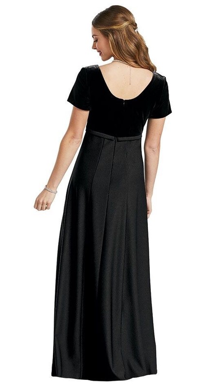 Ladies' Long Black Short-sleeved Dresses Sizes 00/0/2/4 Formal/Choir/Band/Orch