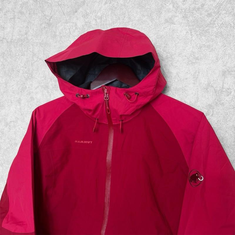 Ladies Mammut Wenaha Gore-Tex Paclite Waterproof Hooded Red Jacket Size Medium
