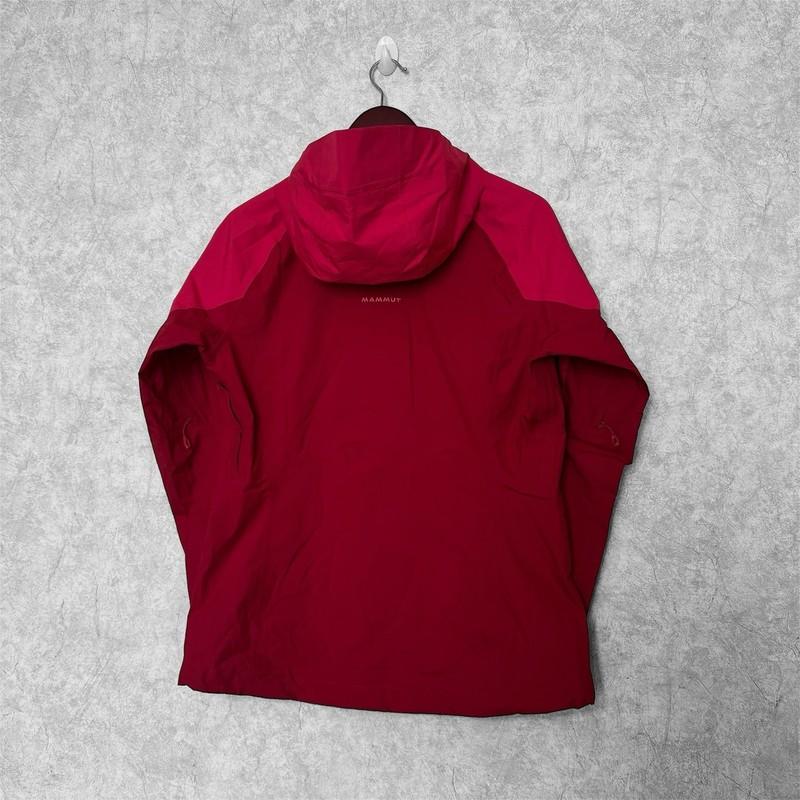 Ladies Mammut Wenaha Gore-Tex Paclite Waterproof Hooded Red Jacket Size Medium