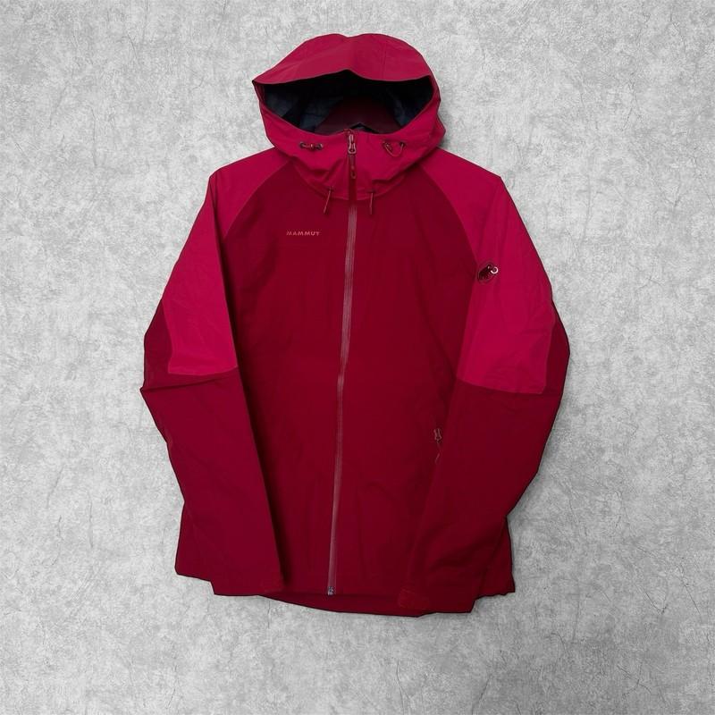 Ladies Mammut Wenaha Gore-Tex Paclite Waterproof Hooded Red Jacket Size Medium
