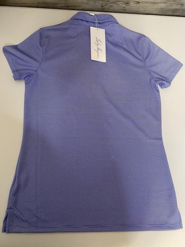 Lady Hagan Jacquard Short Sleeve Polo Shirt Size XS / Periwinkle Blue NWT