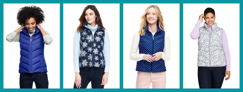 Lands' End ~ HyperDRY™ Water-Resistant Women's 600 Fill Down Vest $60-$70 NWT