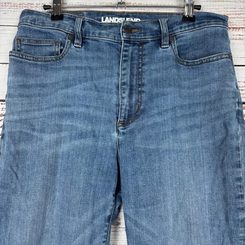 Lands' End Jeans Size 10 Denim Stretch Casual Ankle Straight Leg Jean