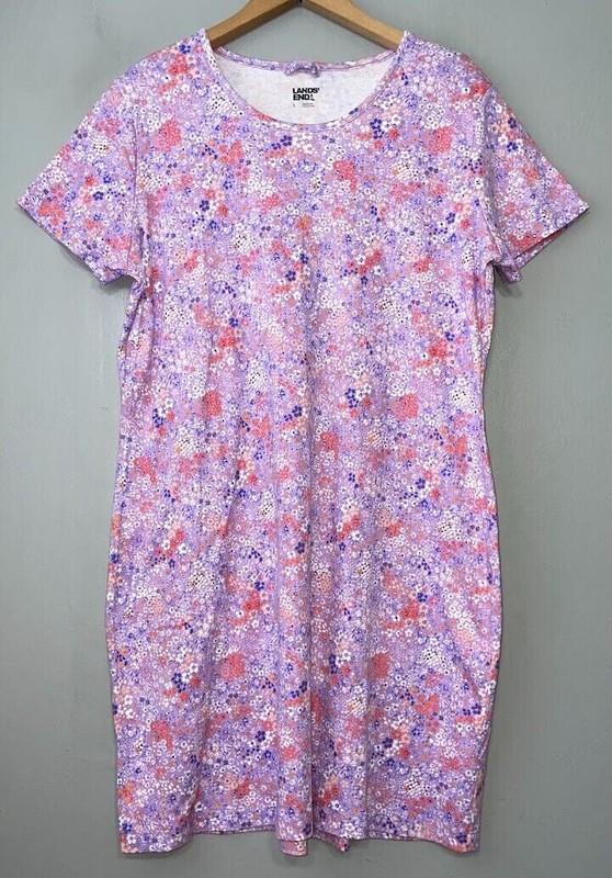 Lands End Ladies' 100% Supima Cotton Sleep Dress 1 Or 2 Sleep Dress