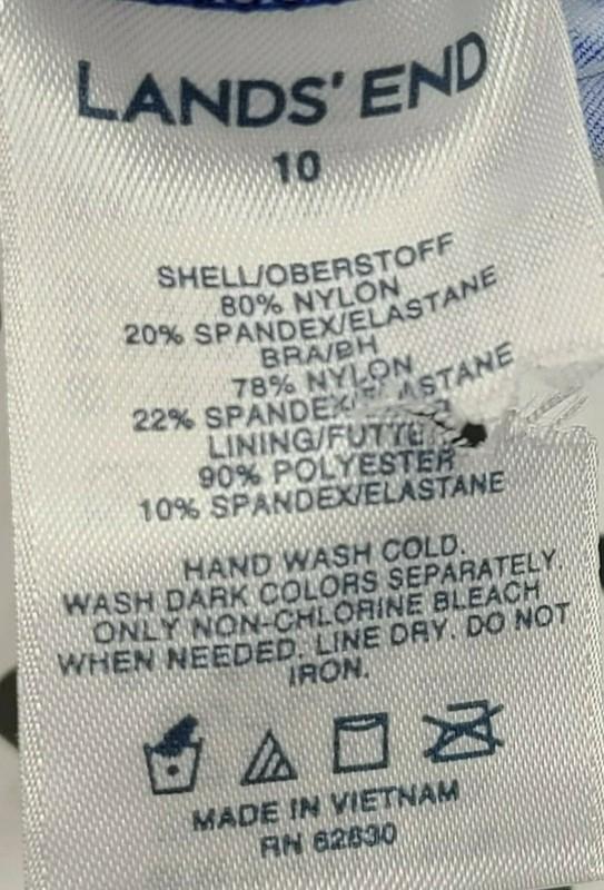 Lands End New Blue Square Neck Tankini Regular 498462 Bombay Stripe PICK YOUR SZ