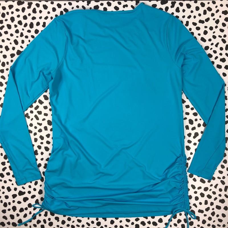 Lands End Shirt Long Sleeve Adjustable Cover-Up SWIM TUNIC XL 18 523855