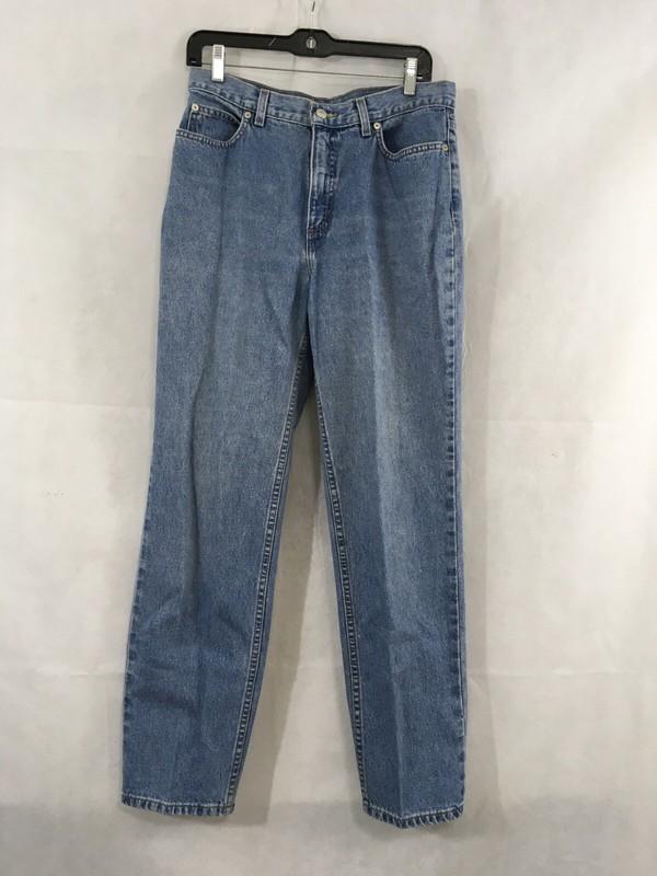 LANDS’END Woman’s 5 Pocket Light Wash Denim Jeans 32X30 Size 10 Blue
