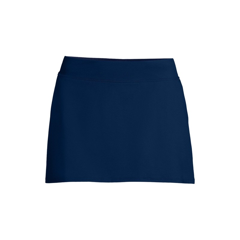 Lands' End Women's 8 Deep Sea Navy Tummy Control Swim Skirt
