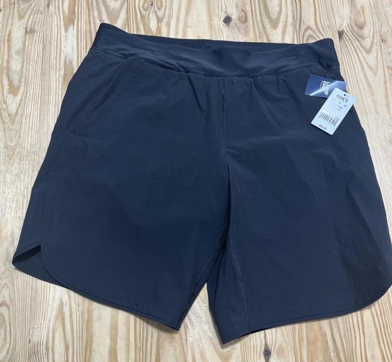 Lands' End Women's Black 9" Quick Dry Board Shorts size 14 Black NWT