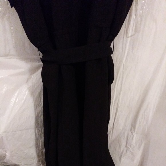 Lane Bryant Black Wide Leg Belted Jumpsuit NWT SZ 24P