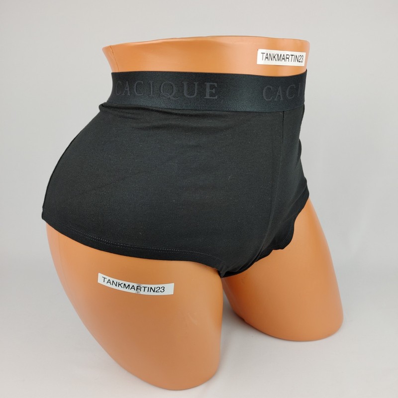 Lane Bryant Cacique Cotton Black Boyshort Plus Panty 18/20 Shake Your Shamrocks